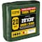 Core Tarps Heavy Duty Tarp, 35 ft L x 0.5 mm H x 20 ft W, 20 Mil, Green/Black, Polyethylene CT-703-20X35 - alternate 1